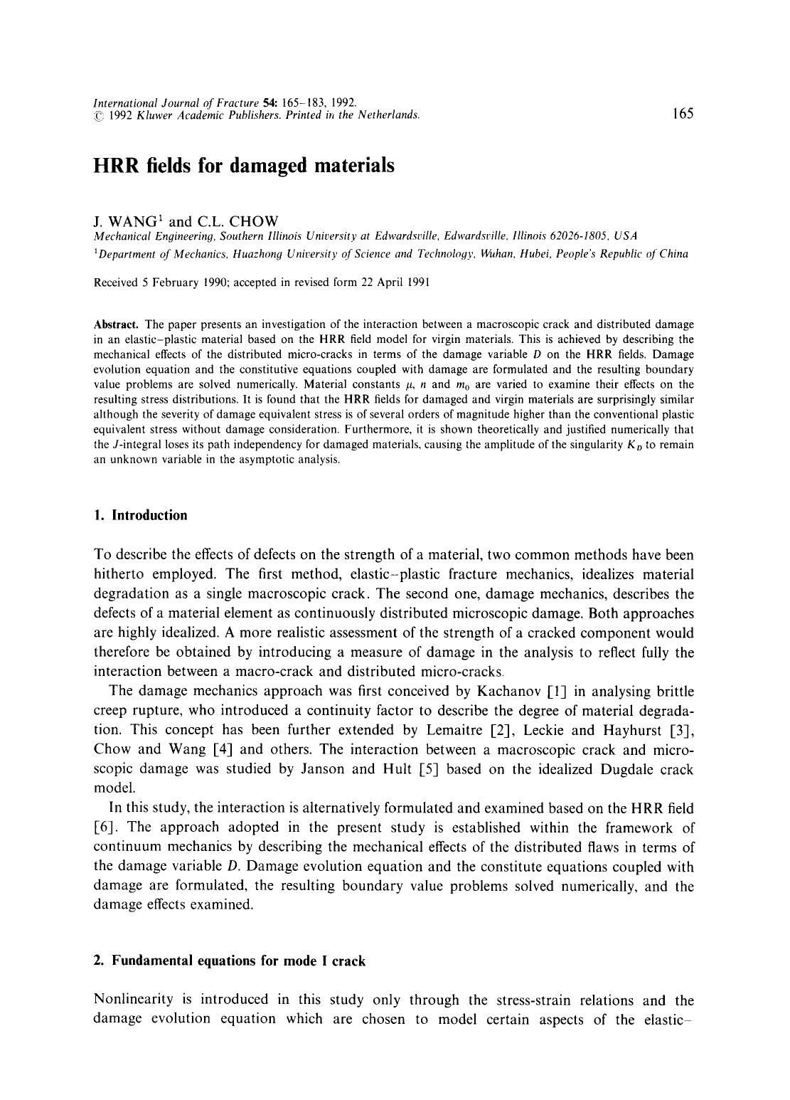 HRR fields for damaged materials by Unknown