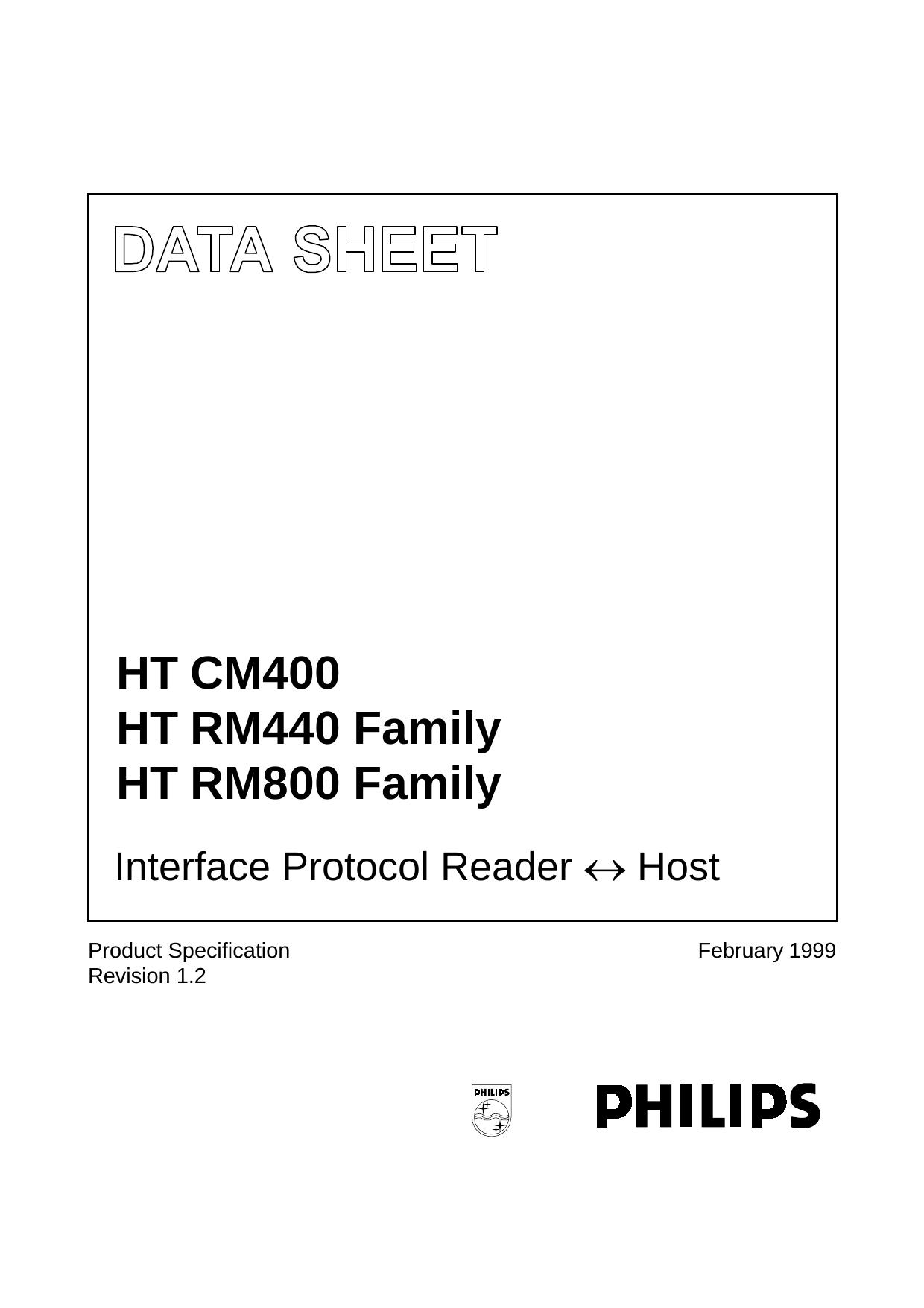 HT CM400, HT RM440 Family, HT RM 800 Family HITAG Interface Protocol Reader - Host by Philips Semiconductors Gratkorn