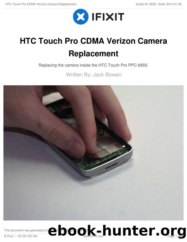 HTC Touch Pro CDMA Verizon Camera Replacement by Unknown