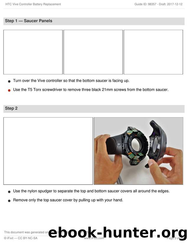 HTC Vive Controller Battery Replacement by Unknown
