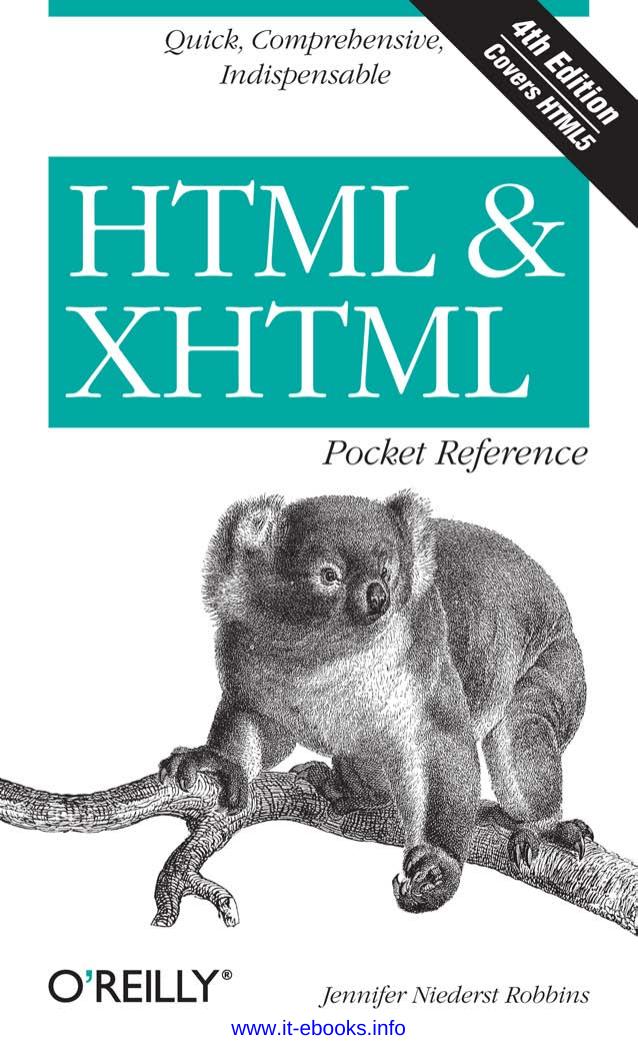 HTML and XHTML Pocket Reference by Jennifer Niederst Robbins