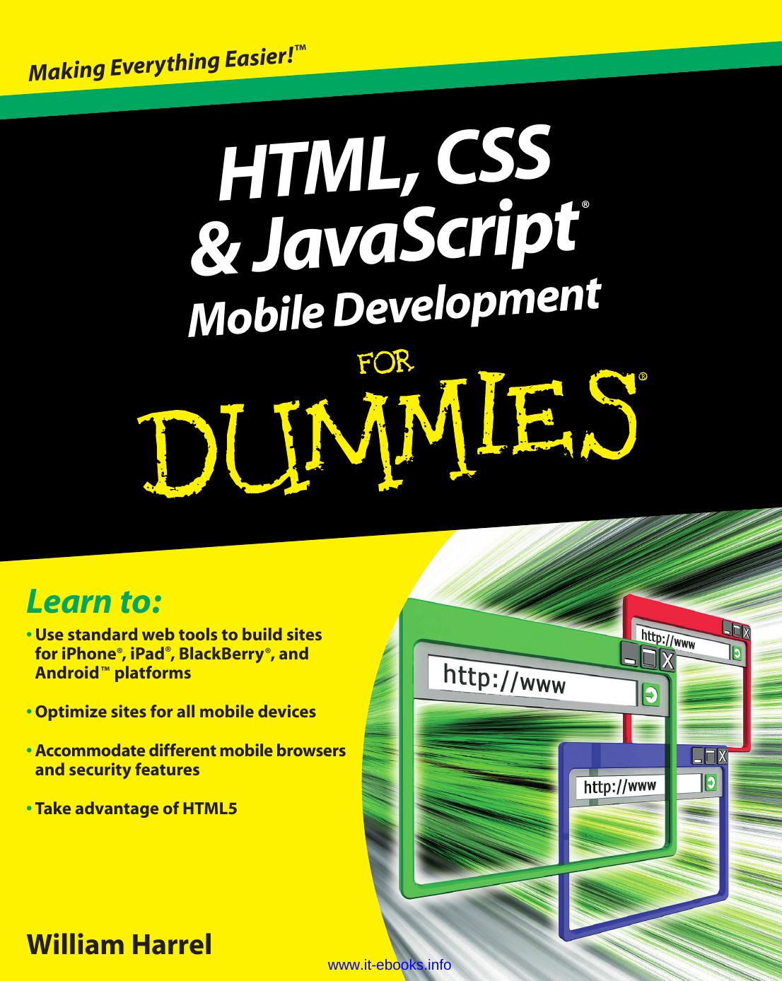 HTML, CSS, & JavaScript Mobile Development for Dummies by Harrel William