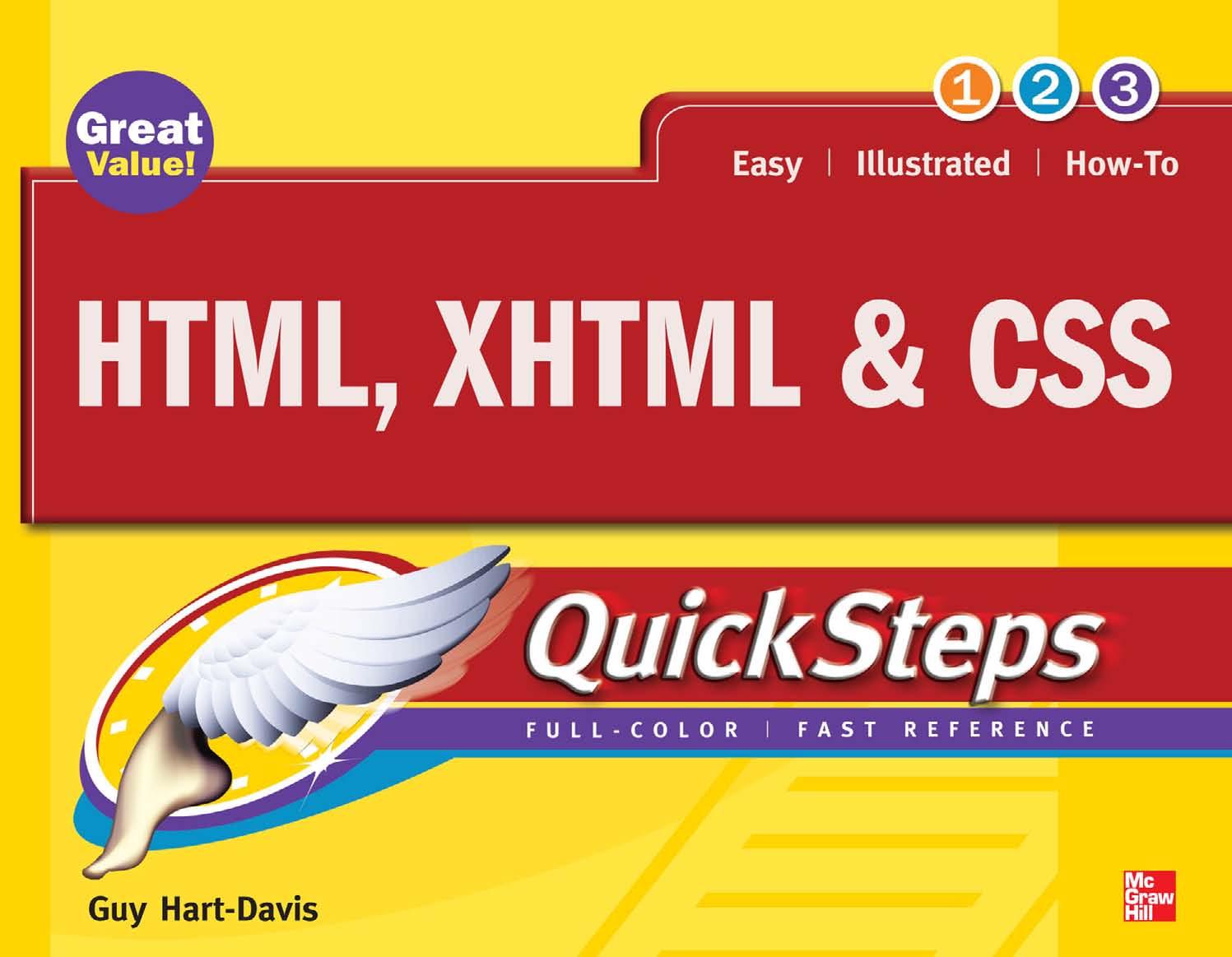 HTML, XHTML & CSS QuickSteps by Guy Hart-Davis