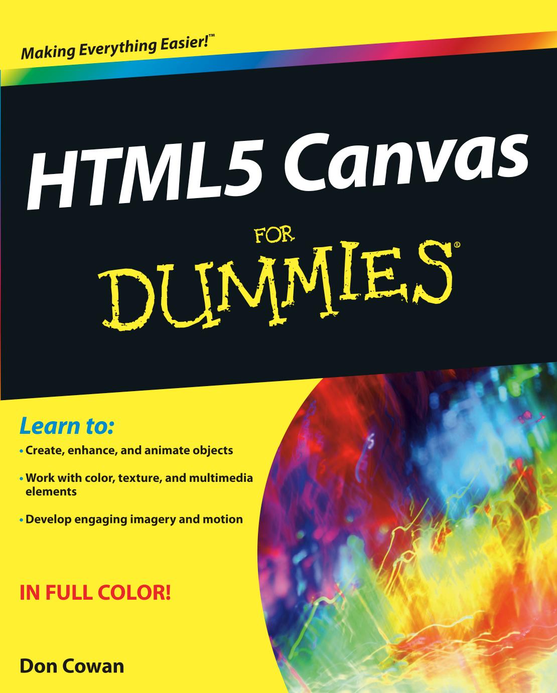 HTML5 Canvas For Dummies by Don Cowan