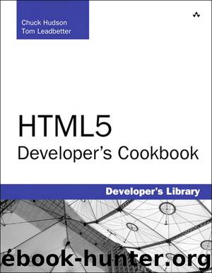 HTML5 Developer’s Cookbook (Gal Zentner's Library) by Chuck Hudson & Tom Leadbetter