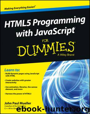 HTML5 Programming with JavaScript For Dummies by John Mueller