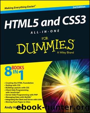 HTML5 and CSS3 All-in-One For DummiesÂ®, 3rd Edition by Andy Harris