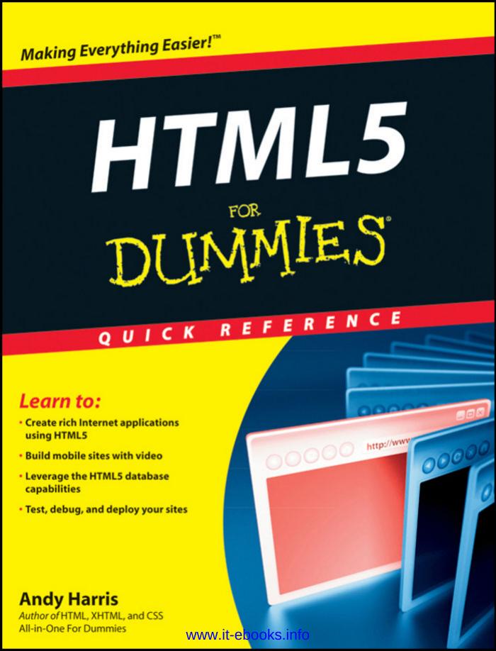 HTML5 for Dummies Quick Reference by Harris Andrew