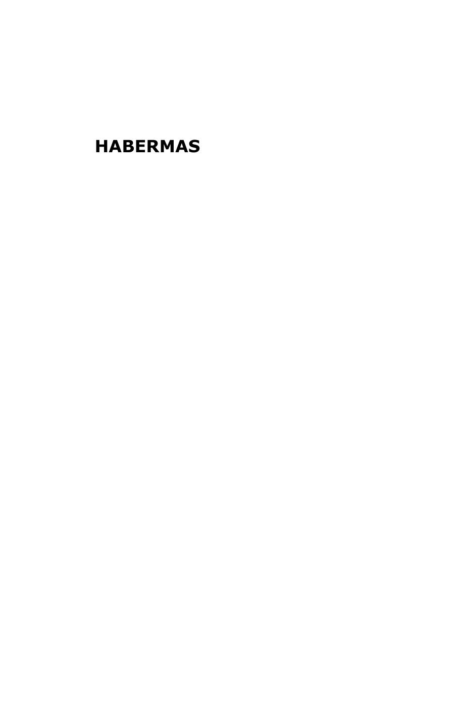Habermas: Introduction and Analysis by David Ingram