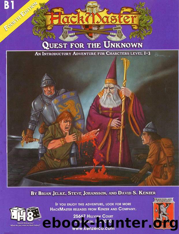 HackMaster 4e B1 Quest for the Unknown by Unknown