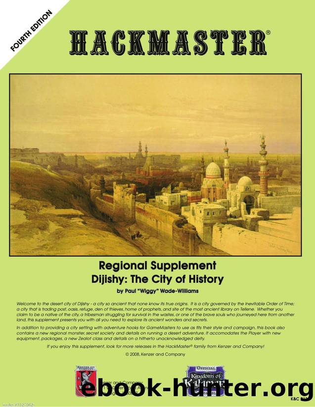 HackMaster 4e Dijishy The City of History by Unknown