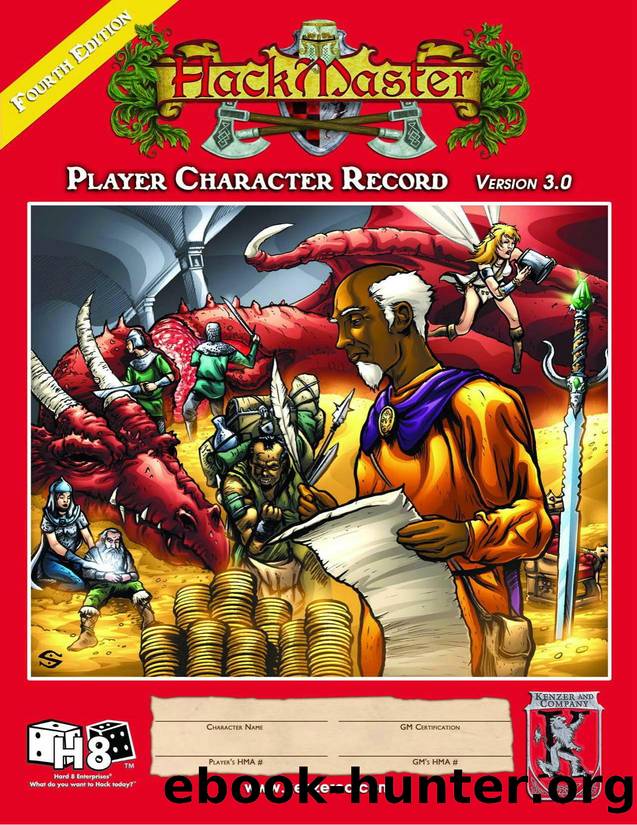 HackMaster 4e Player Character Record Book 3.0 by Unknown