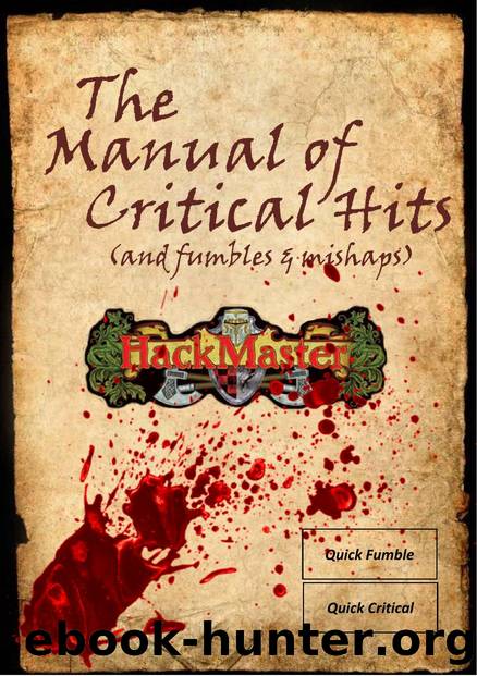 HackMaster 5e Critical Hit Booklet by Unknown