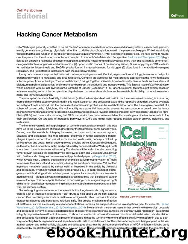 Hacking Cancer Metabolism by Anne Granger & Rosalind Mott & Nikla Emambokus