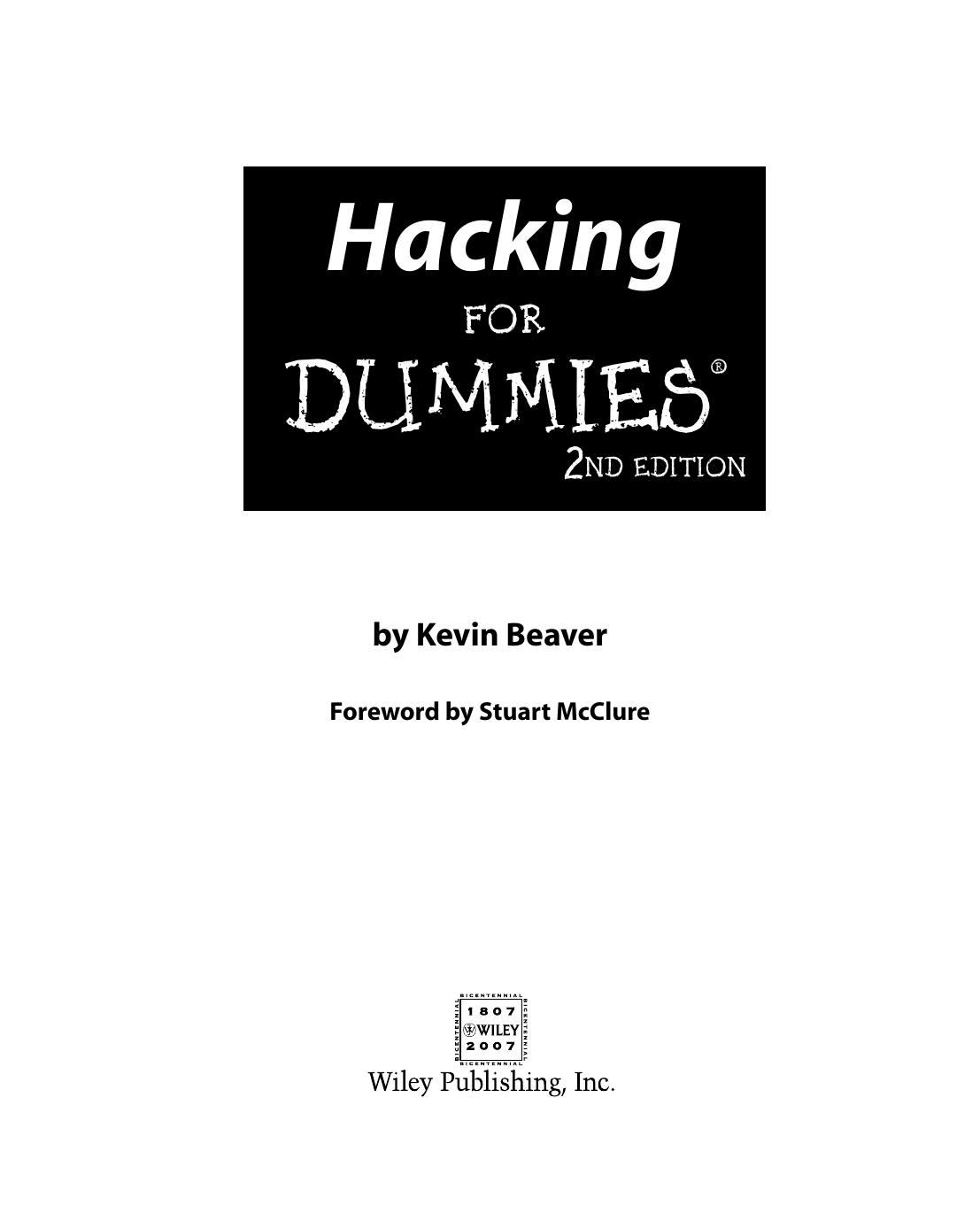 Hacking for DUMmIES 2nd by Unknown