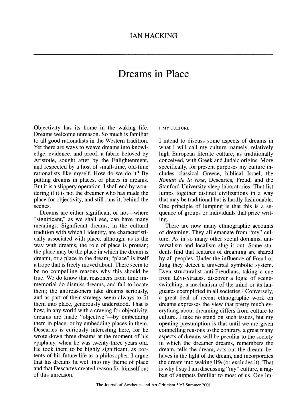 Hacking, Ian by Dreams in Place (2001)