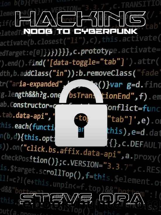 Hacking: Noob to Cyberpunk; Easy Guide to Computer Hacking, Internet Security, Penetration Testing, Cracking, Sniffing, and Smart Phone Vulnerabilities by Steve Ora