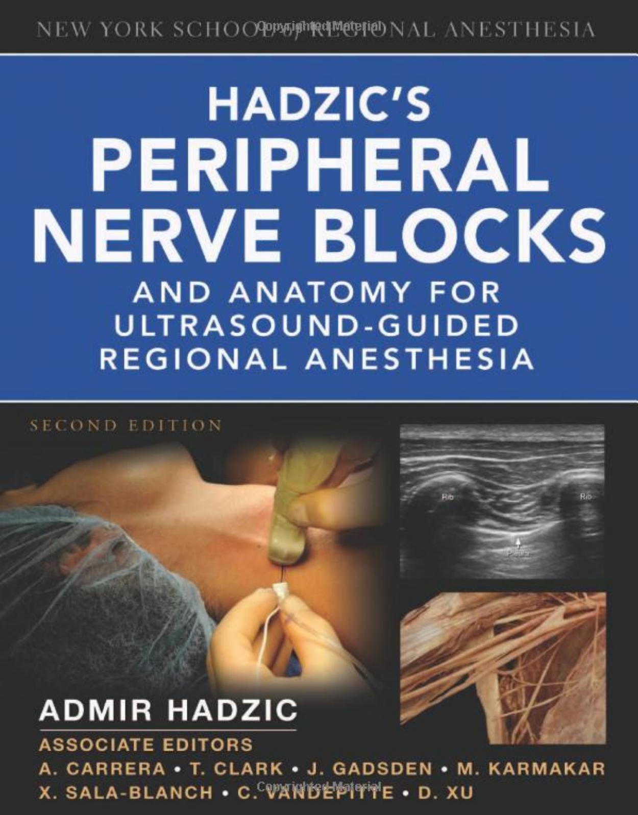 Hadzic's Peripheral Nerve Blocks and Anatomy for Ultrasound-Guided Regional Anesthesia (New York School of Regional Anesthesia) by Admir Hadzic