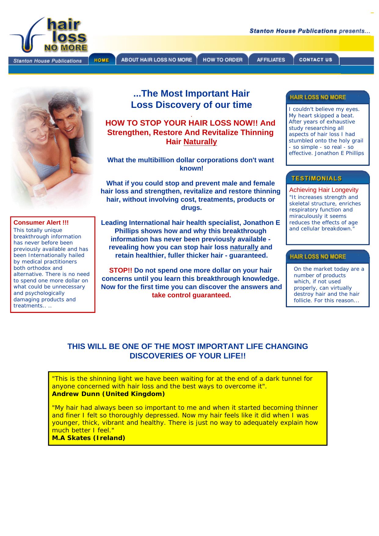 Hair Loss No More. by Best of Kuszter's Collection