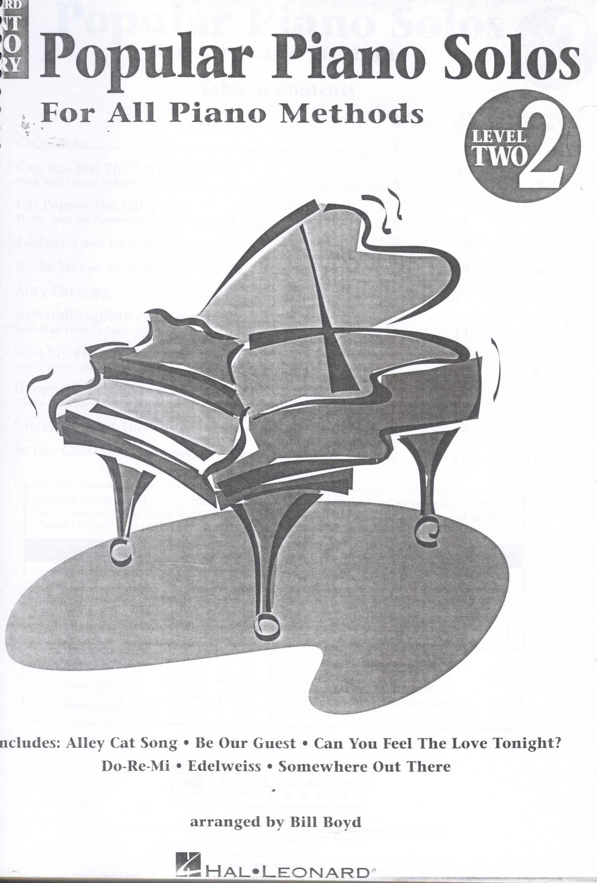 Hal Leonard Student Piano Library - Bill Boyd--Popular Piano Solos by Level 2 (1997)