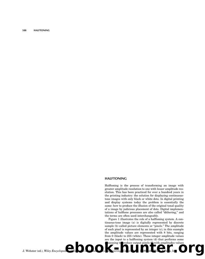 Halftoning". In: Wiley Encyclopedia of Electrical and Electronics Engineering by Unknown