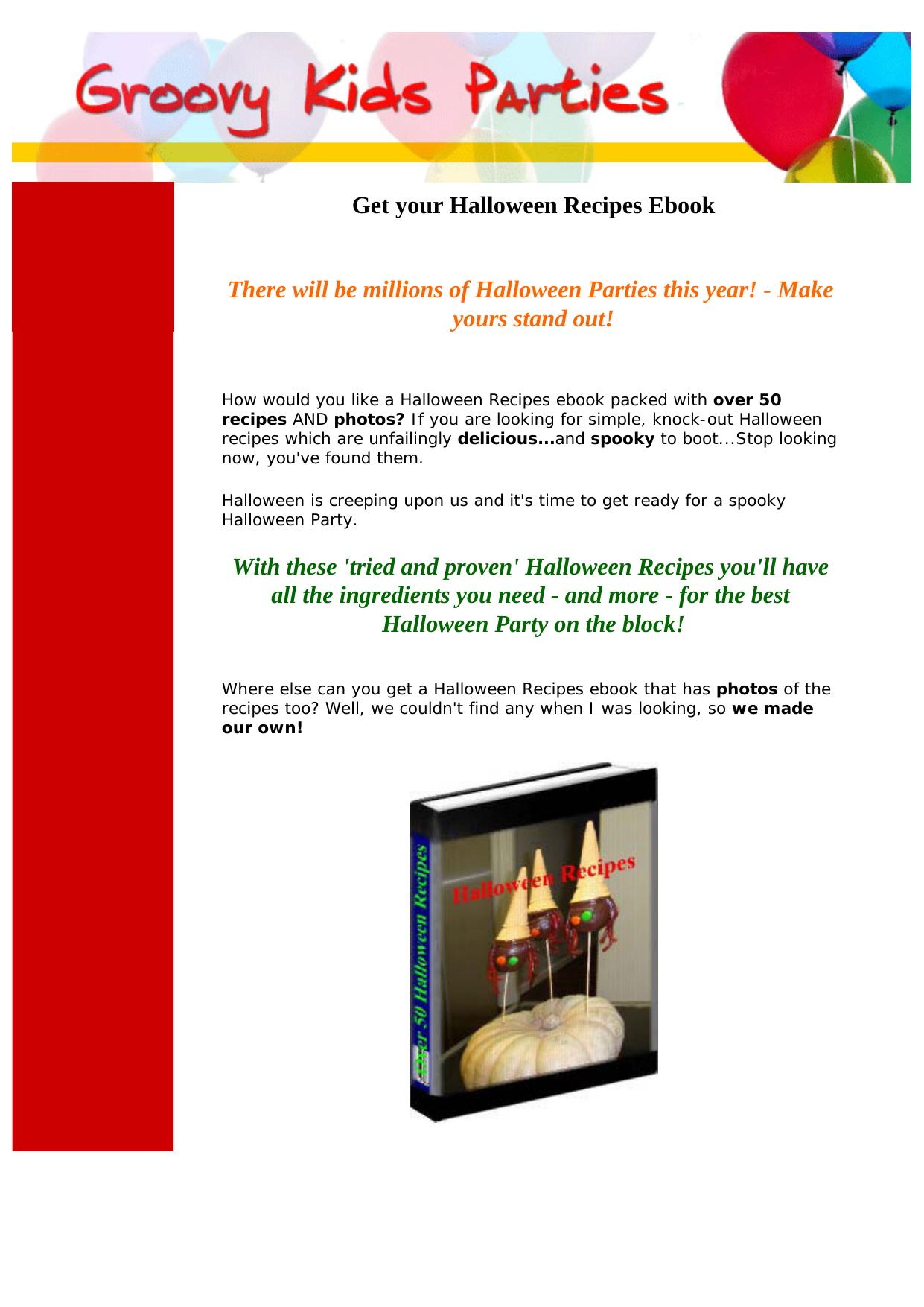 Halloween Recipes Ebook. by Best of Kuszter's Collection