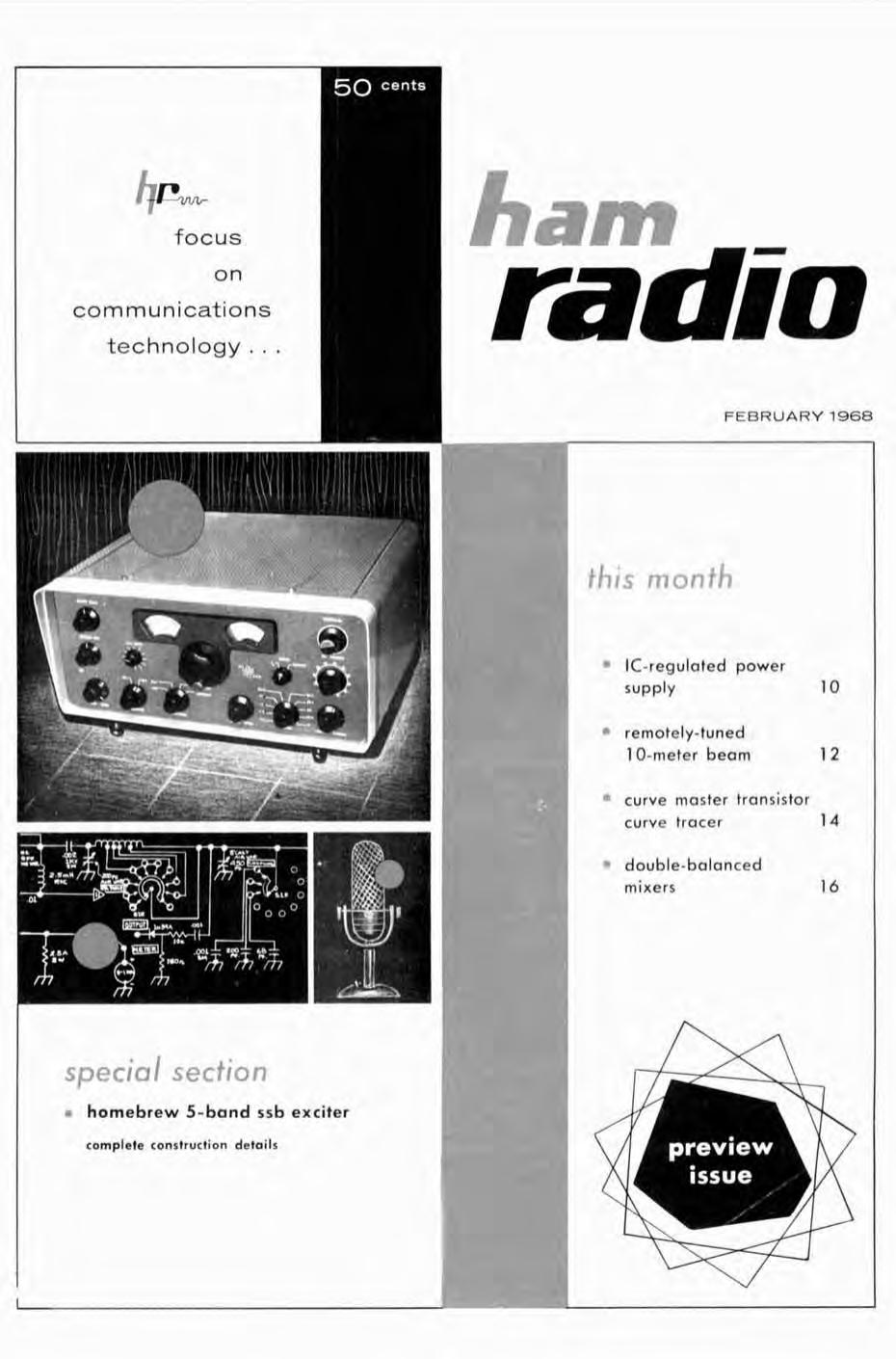 Ham Radio Magazine - February1968 -Preview by Communications Technology Inc