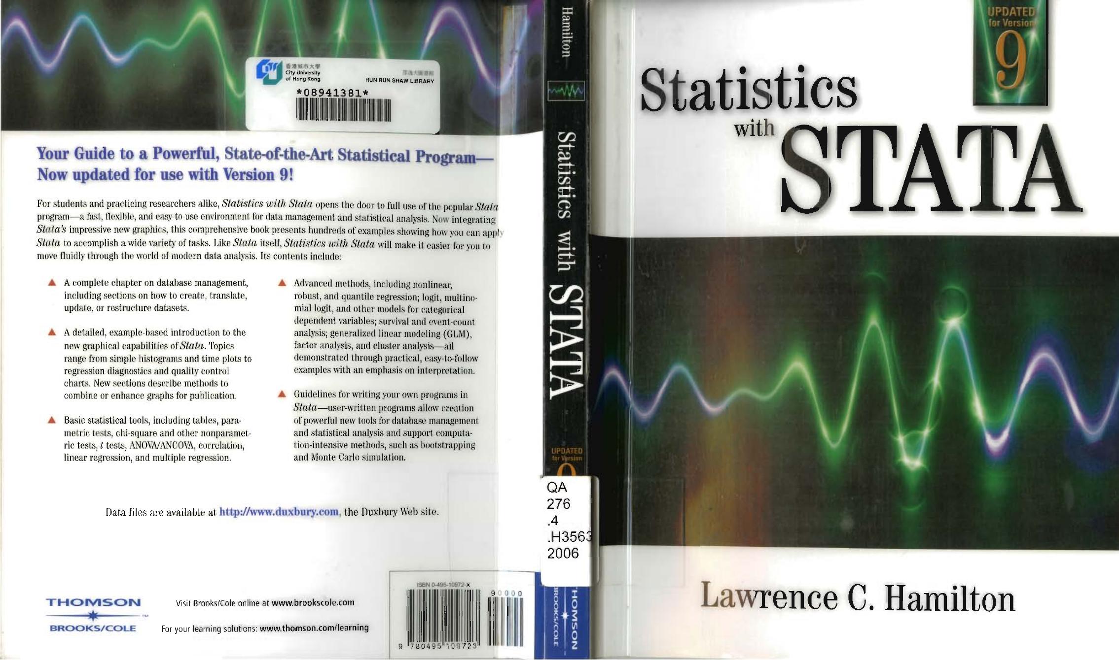 Hamilton by Statistics & Stata