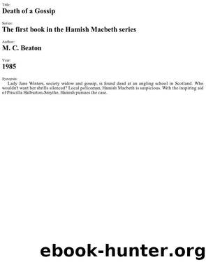 Hamish MacBeth 01 (1985) - Death of a Gossip by M.C. Beaton
