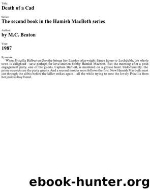 Hamish Macbeth 02 (1987) - Death of a Cad by M.C. Beaton