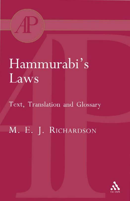 Hammurabi's Laws by Richardson M. E. J.;