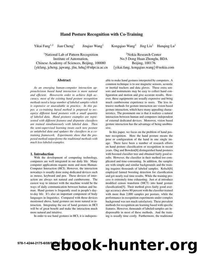Hand Posture Recognition with Co-Training by 
