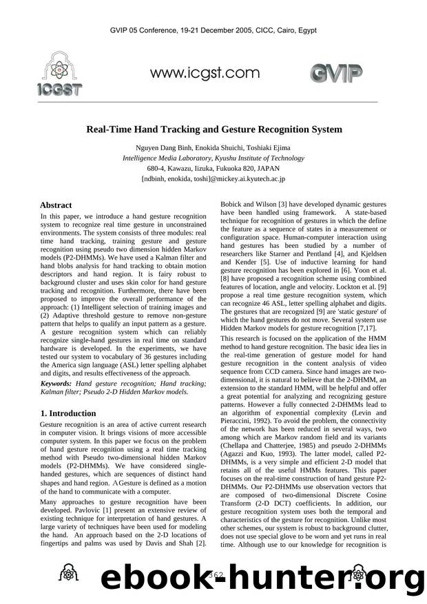 Hand gesture recognition using a real time tracking methods and pseudo hidden Markov model by ndbinh