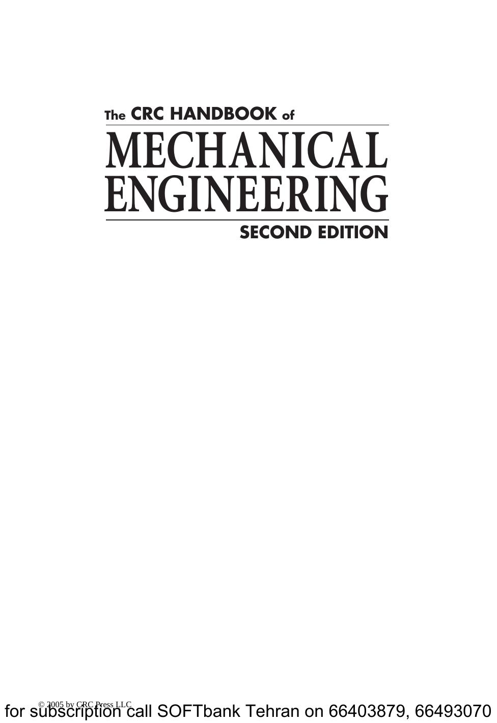Handbook MECHANICAL ENGINEERING by Frank Kreith