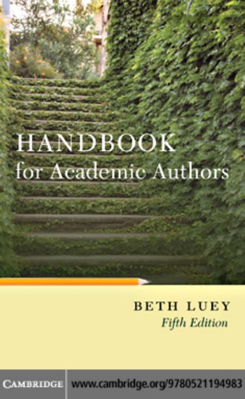 Handbook for Academic Authors, Fifth Edition by BETH LUEY
