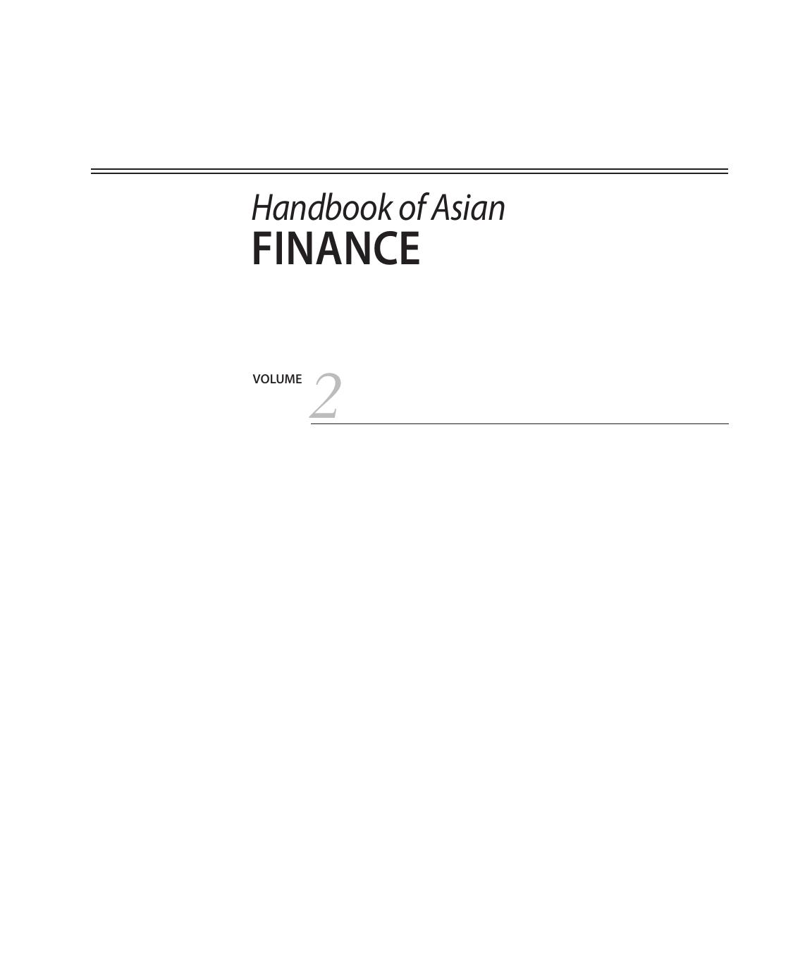 Handbook of Asian Finance. REITs, Trading, and Fund Performance by David Lee Greg N. Gregoriou