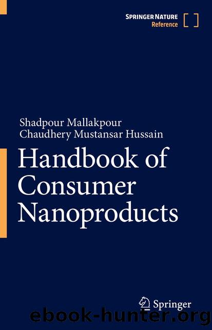 Handbook of Consumer Nanoproducts by Shadpour Mallakpour & Chaudhery Mustansar Hussain