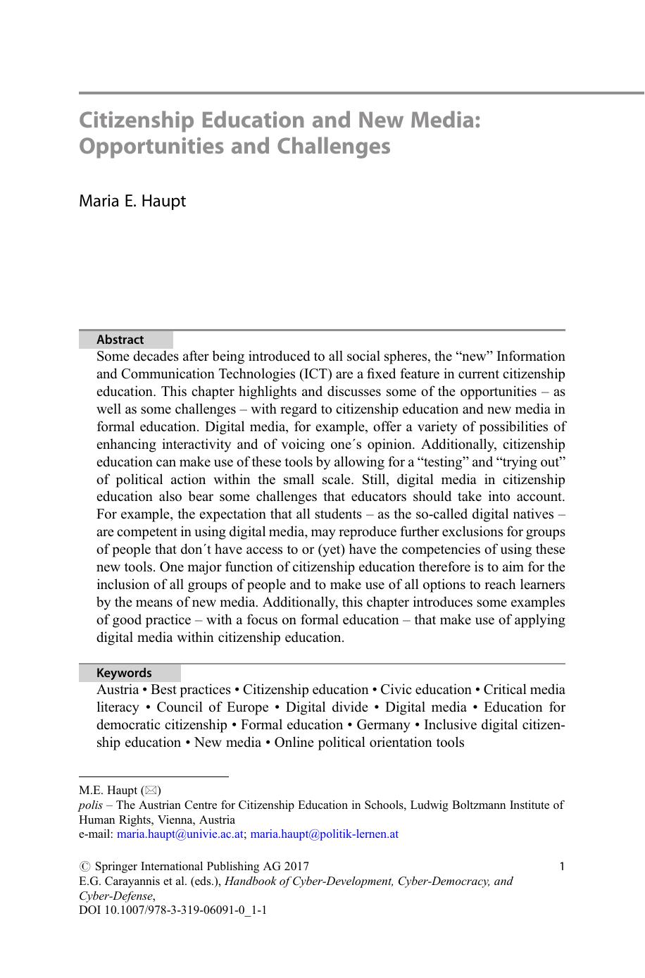 Handbook of Cyber-Development, Cyber-Democracy, and Cyber-Defense by Elias G. Carayannis David F. J. Campbell Marios Panagiotis Efthymiopoulos (eds.)