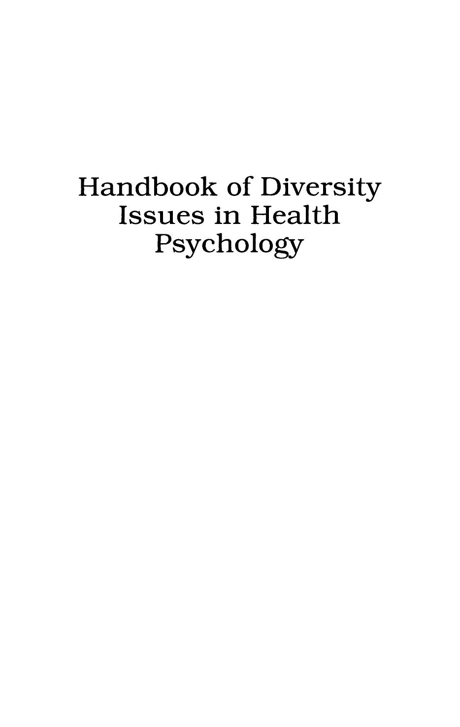 Handbook of Diversity Issues in Health Psychology by Traci Mann Pamela M. Kato (auth.) Pamela M. Kato Traci Mann (eds.)