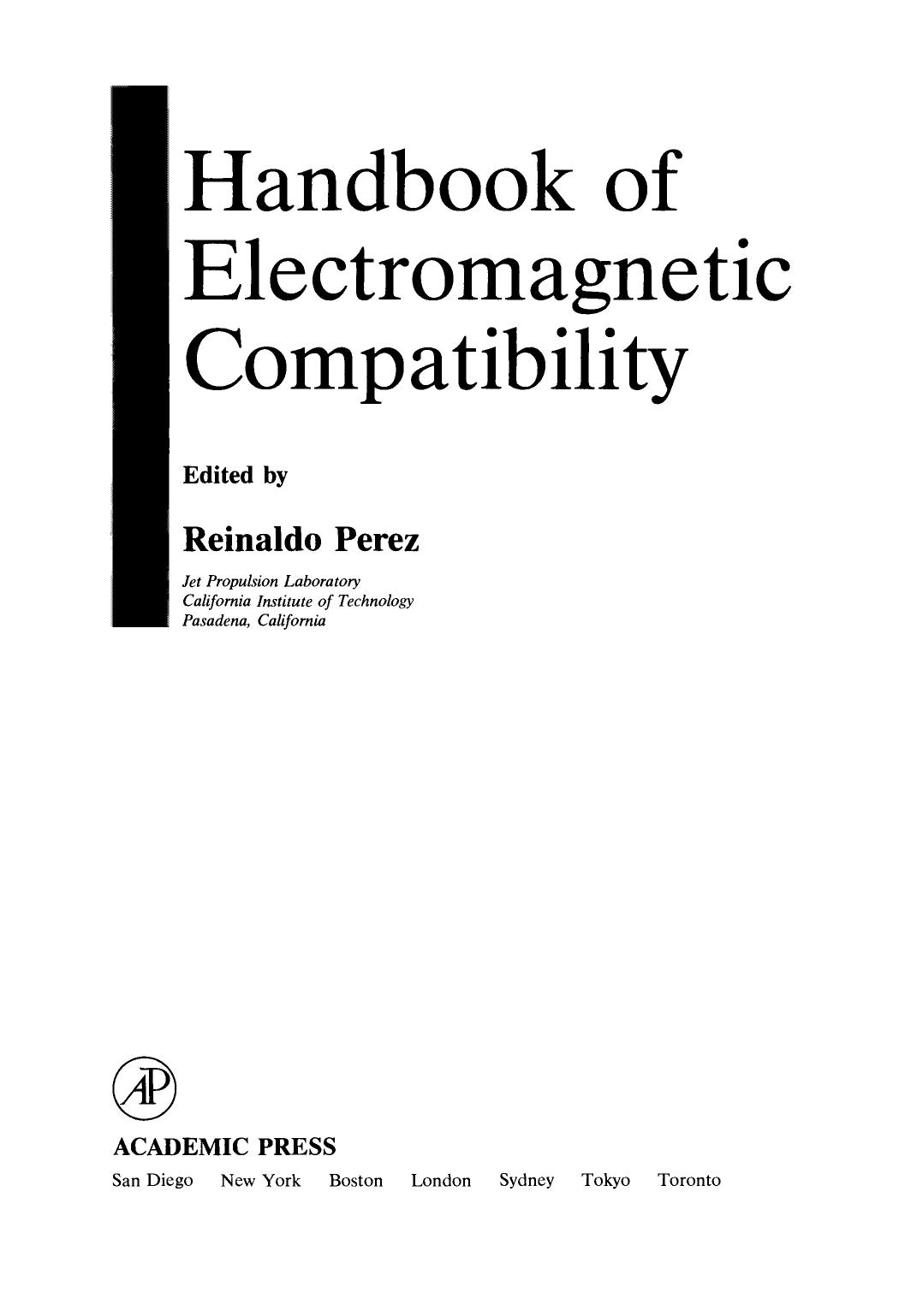 Handbook of Electromagnetic Compatibility by Reinaldo Perez (Eds.)