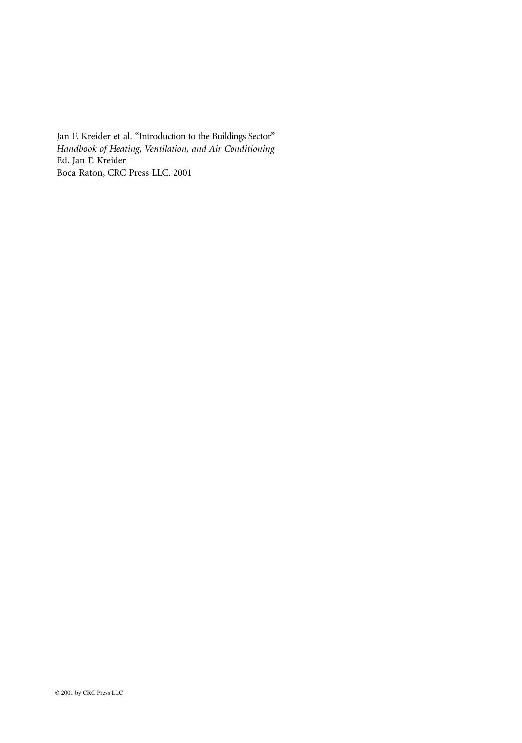 Handbook of Heating, Ventilation, and Air Conditioning (Handbook Series for Mechanical Engineering) (Repost) by Jan F. Kreider