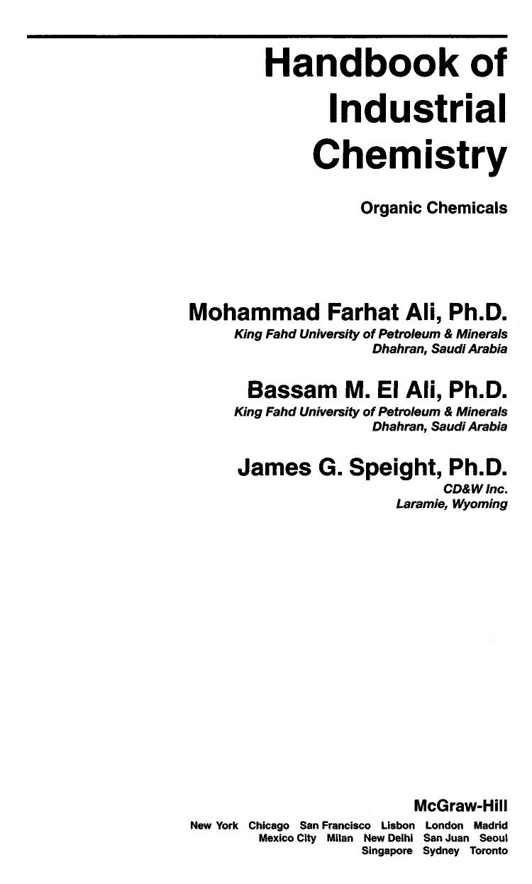 Handbook of Industrial Chemistry by Organic Chemicals (2005)