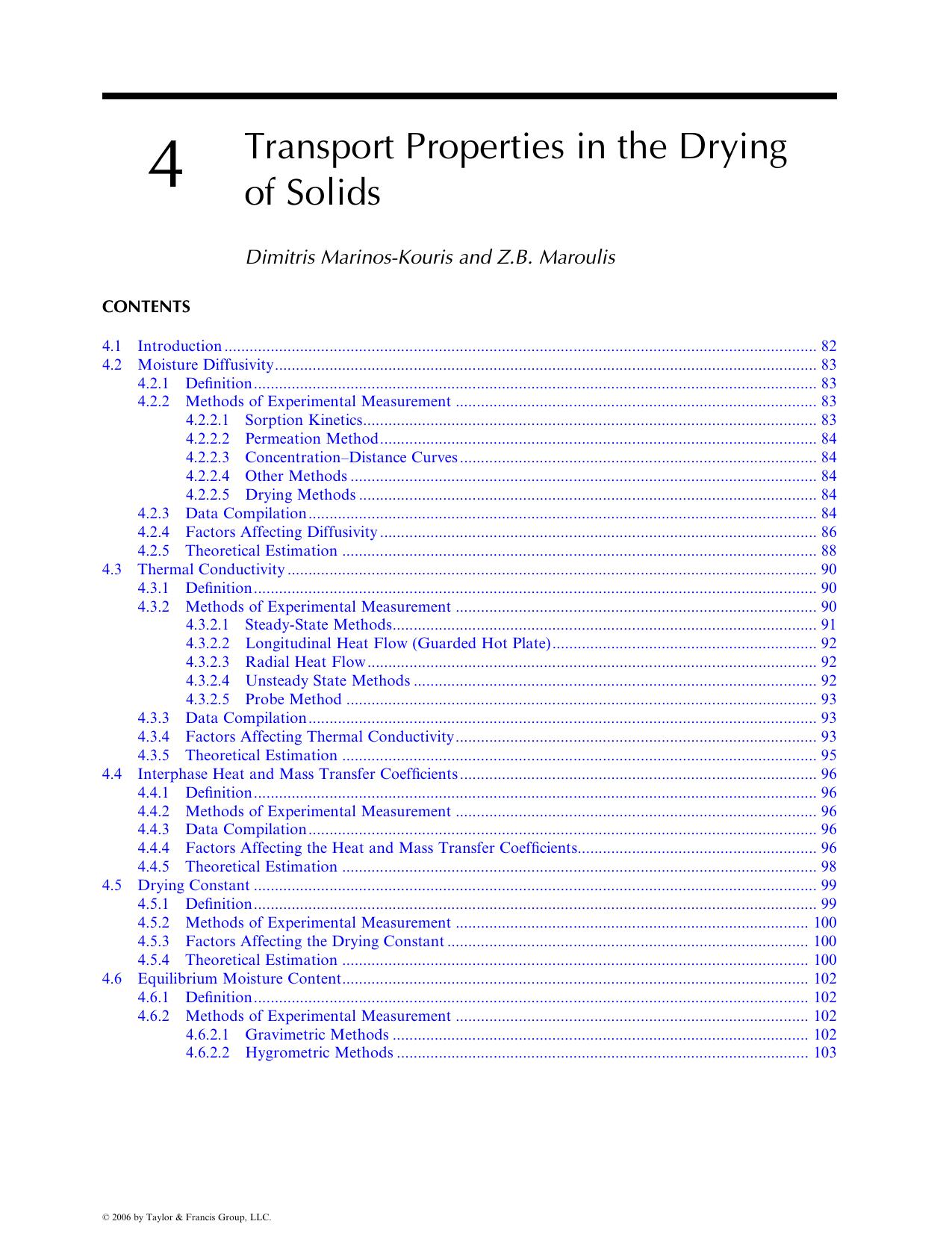 Handbook of Industrial Drying by Dimitris Marinos-Kouris and Z.B. Maroulis