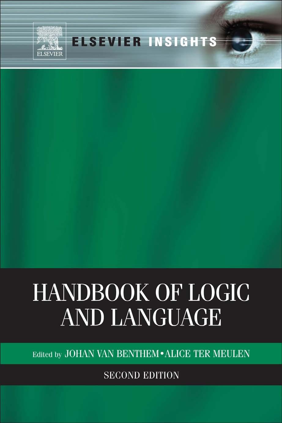Handbook of Logic and Language by Johan Van Benthem Alice Ter Meulen