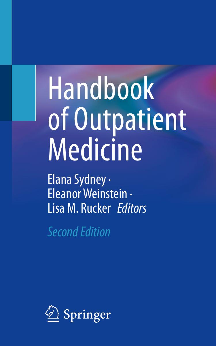 Handbook of Outpatient Medicine by Eleanor Weinstein Elana Sydney Lisa M. Rucker