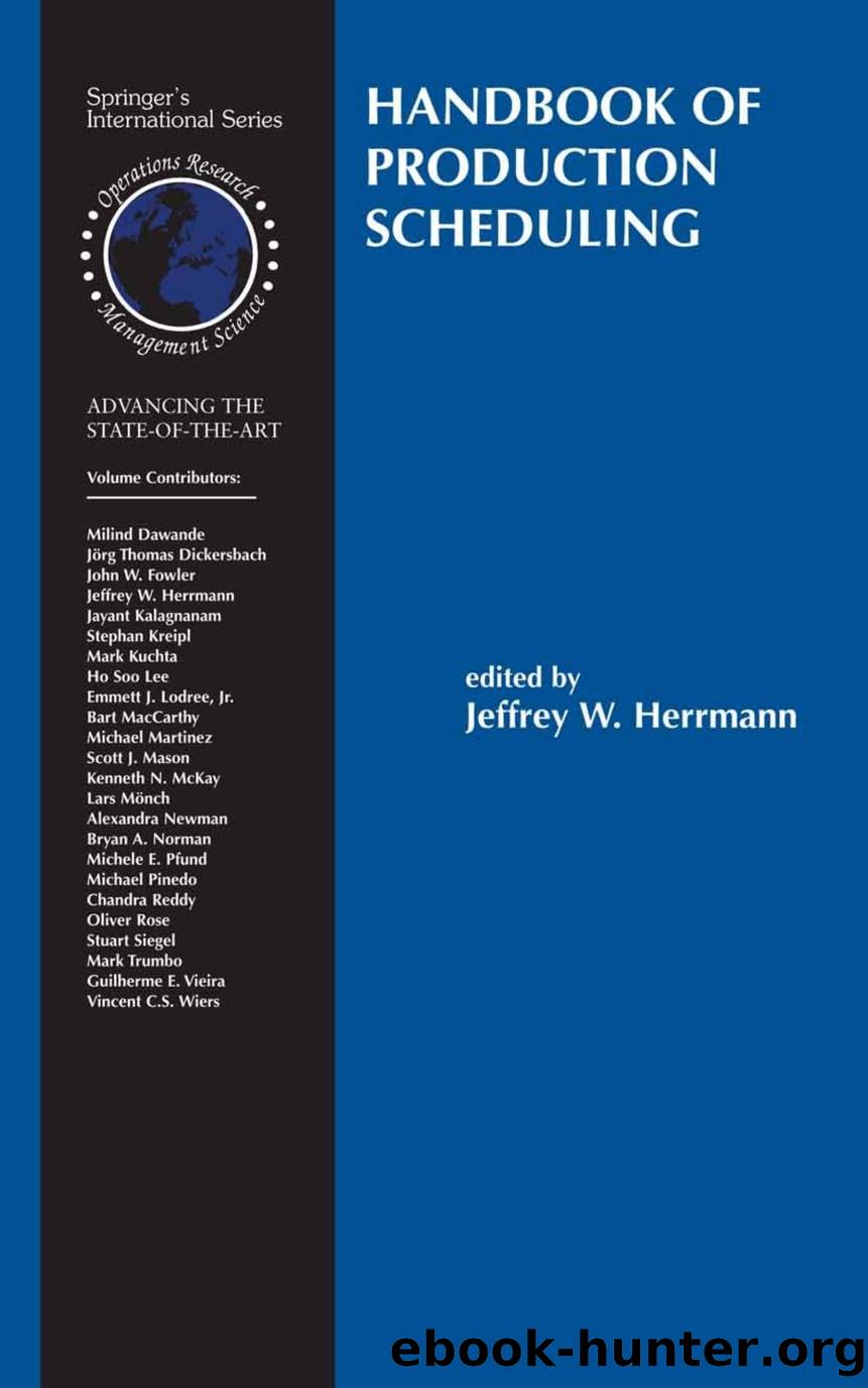 Handbook of Production Scheduling by Unknown