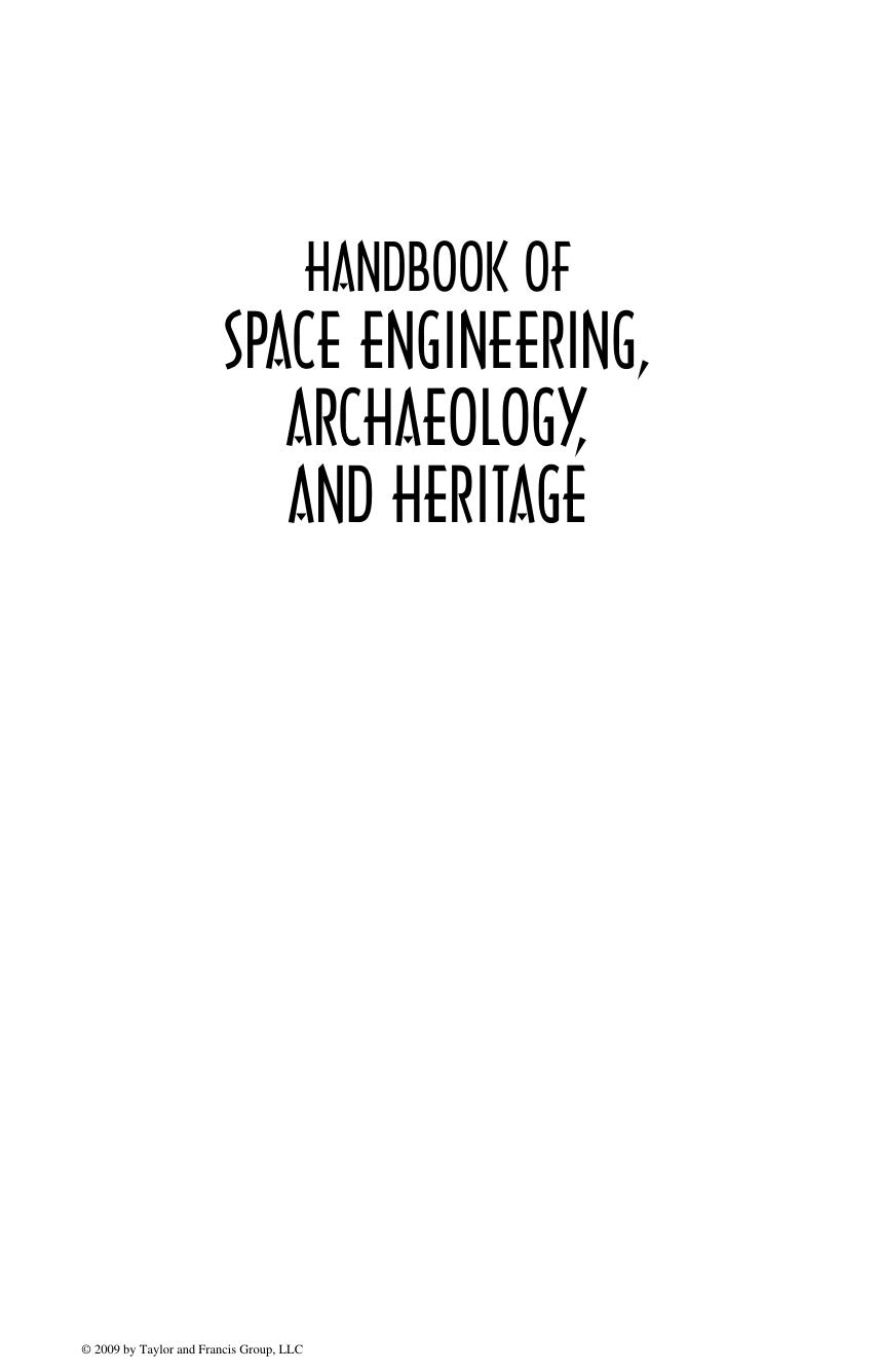 Handbook of Space Engineering, Archaeology, and Heritage by Ann Garrison Darrin (ed.) Beth Laura O'Leary (ed.)