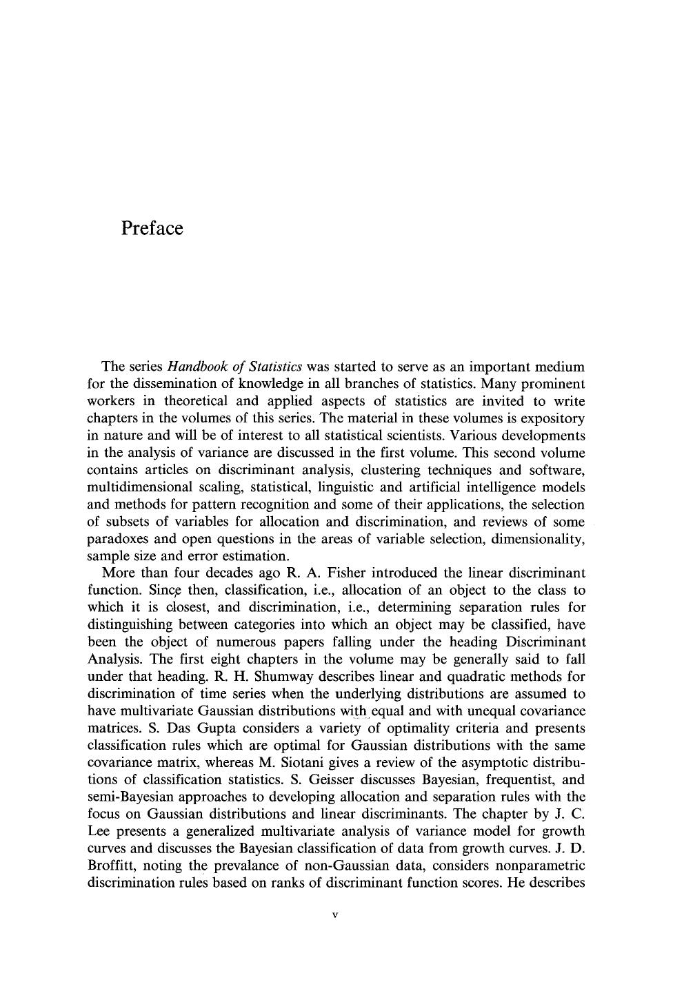 Handbook of Statistics.Vol.02.Classification Patteern recognition and reduction of Dimensionality by Unknown