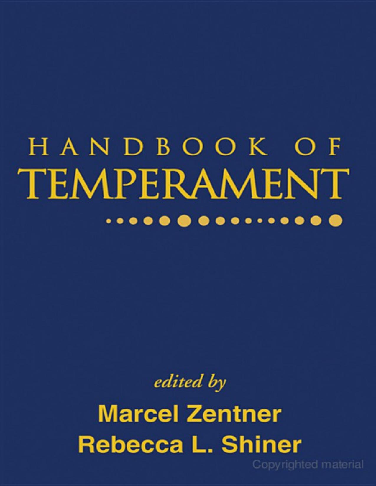 Handbook of Temperament by Marcel Zentner & Rebecca L. Shiner