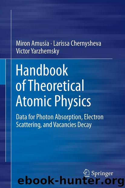 Handbook of Theoretical Atomic Physics by Miron Amusia Larissa Chernysheva & Victor Yarzhemsky